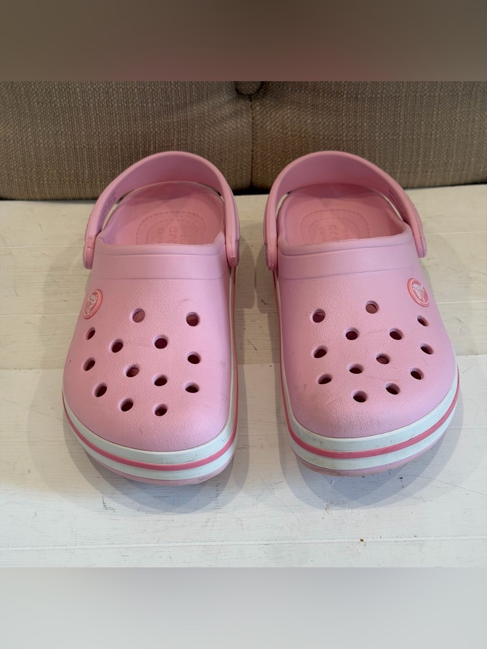 Crocs Crocband Clog Shoes, Pearl Pink Kids Classic Clog C 13 Light Pin